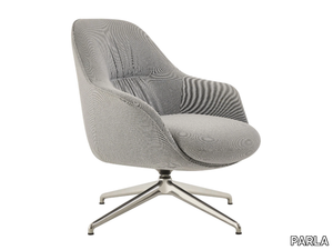 REMUS S - With 4-spoke base swivel fabric easy chair _ PARLA