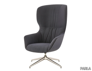 XAYLON S - Swivel fabric armchair with 4-spoke base _ PARLA