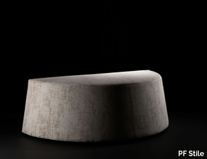 OLLI MEZZALUNA - Upholstered fabric pouf _ PF Stile