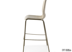 GLAMOUR UP - High steel stool with footrest _ PF Stile