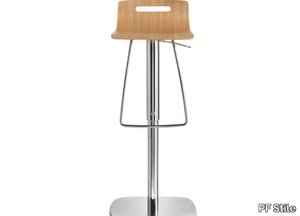 STILO - High steel and wood stool height-adjustable _ PF Stile