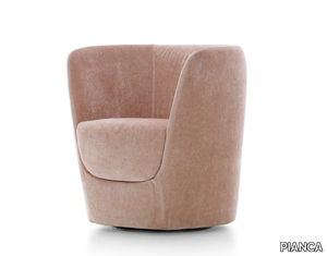 OPLÀ - Swivel upholstered fabric armchair _ PIANCA