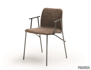 ALUNNA - Upholstered Eco-leather chair _ PIANCA