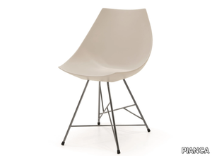 GAMMA - Lacquered chair with pylon base _ PIANCA