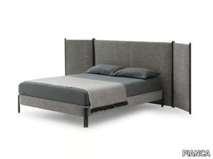 BRICOLA - Fabric double bed with upholstered headboard _ PIANCA