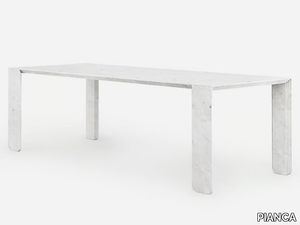 CORINTO - Rectangular Carrara marble table _ PIANCA