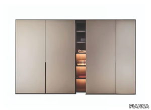 CORNICE - Lacquered wooden wardrobe _ PIANCA