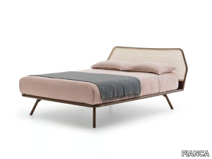 TRAMA - Solid wooden bed with Vienna straw headboard _ PIANCA