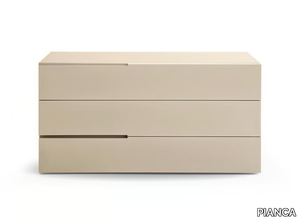 SEGNO - Wooden chest of drawers with integrated handles _ PIANCA