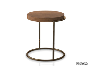 SERVOGIRO - Round wooden side table _ PIANCA