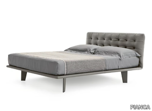 FILO - Leather double bed with tufted headboard _ PIANCA