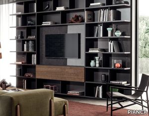 SPAZIOTECA - Sectional wooden bookcase _ PIANCA