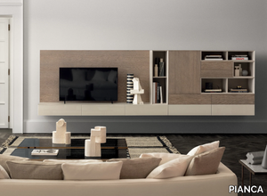 SPAZIO 06 - Sectional wooden storage wall _ PIANCA