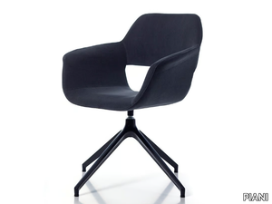 ROSE 02 A3 - Swivel trestle-based fabric chair _ PIANI