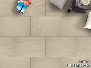 TEMPIO KANDLA BEIGE - Porcelain stoneware outdoor floor tiles with stone effect _ PIETRA SINTERIZZATA