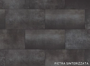 METALLICO BLACK - Porcelain stoneware outdoor floor tiles with metal effect _ PIETRA SINTERIZZATA