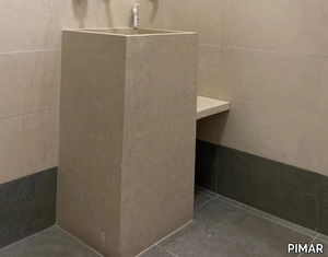 Freestanding washbasin - Freestanding lecce stone washbasin _ PIMAR