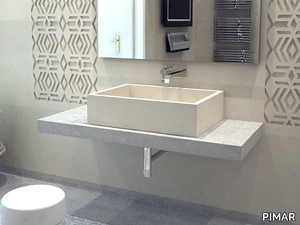 L15 - Countertop single lecce stone washbasin _ PIMAR