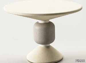 ETTORE - Round lecce stone garden side table _ PIMAR