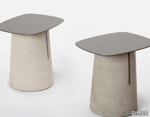 PIRO - Square stone garden side table _ PIMAR