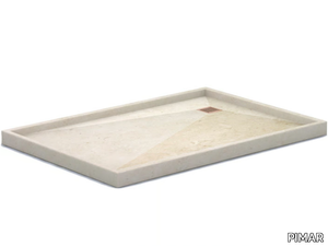 P28 - Built-in rectangular lecce stone shower tray _ PIMAR