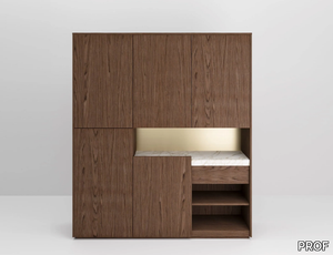 BLOCK 2.0 - Wooden office storage unit with hinged doors _ PROF