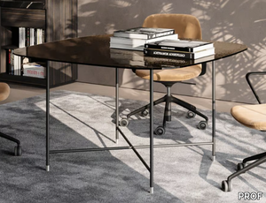 DIANA - Square glass meeting table _ PROF