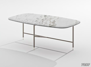 DIANA - Rectangular marble coffee table _ PROF