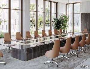 BESPOKE MEETING TABLE 06 - Rectangular ebony meeting table _ PROF