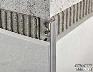 PROTERMINAL STEEL - Brushed steel edge profile for walls _ PROGRESS PROFILES