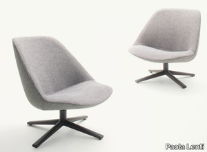 ADELE - Swivel with 4-spoke base fabric easy chair _ Paola Lenti