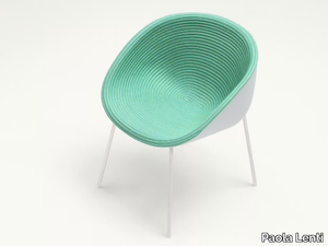 AMABLE - Stackable upholstered garden chair _ Paola Lenti