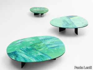 ISOLE - Glazed lava garden side table _ Paola Lenti