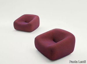 SMILE - Upholstered armchair with removable cover _ Paola Lenti