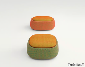 SMILE - Upholstered pouf with removable lining _ Paola Lenti