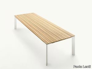 SUNSET - Rectangular wooden garden table _ Paola Lenti