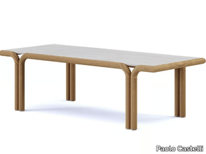 IMANE - Rectangular iroko garden table _ Paolo Castelli