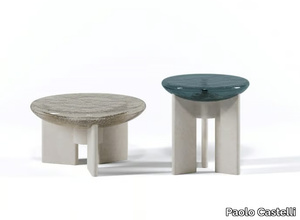 LENS - Low table in Murano glass and stone _ Paolo Castelli