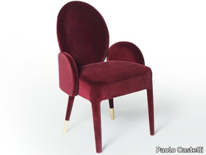 SOFIA - Velvet chair with armrests _ Paolo Castelli