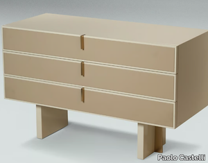 FINE - Lacquered chest of drawers in MDF and cowhide _ Paolo Castelli