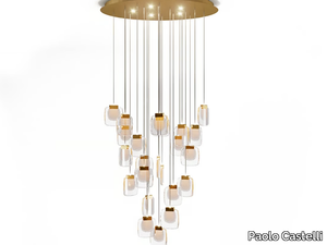 GOLDEN CLOUD - Handmade Murano glass pendant lamp _ Paolo Castelli