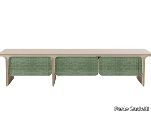 SELIMA - Sideboard with hinged doors in ash and hemp _ Paolo Castelli