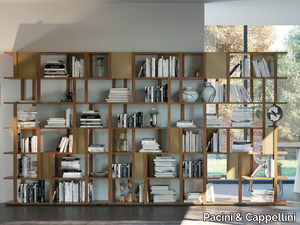 MARILA - Open double-sided wooden bookcase _ Pacini & Cappellini