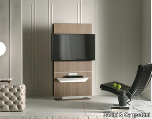 LOUNGE - Swivel TV cabinet with shelves _ Pacini & Cappellini