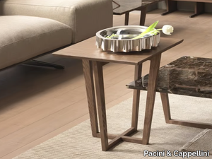 CITY - Low square wooden coffee table _ Pacini & Cappellini