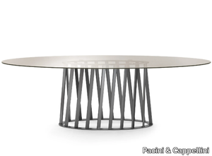 COSMO - Tempered glass dining table _ Pacini & Cappellini