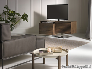 FABULUS - Swivel solid wood TV cabinet _ Pacini & Cappellini