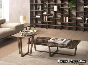 CITY - Rectangular coffee table with marble top _ Pacini & Cappellini