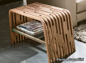 MILLERIGHE - Low solid wood coffee table with storage space _ Pacini & Cappellini