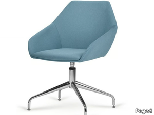 TUK 4 - Upholstered with 4-spoke base fabric chair with armrests _ Paged